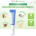 Son Dưỡng Môi Collagen Farmstay – Dưỡng Ẩm Mềm Mượt Giảm Khô Nứt Lip Balm 10ml