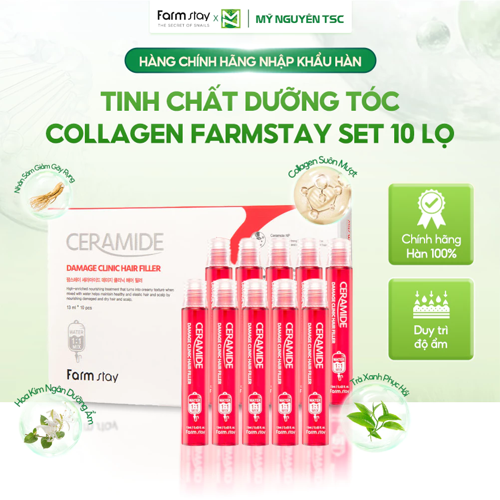vn-11134207-81ztc-monxr06hjb4c38 Tinh Chất Dưỡng Tóc Collagen FarmStay – Phục Hồi Hư Tổn Mềm Mượt Set 10 Lọ - Ảnh 1