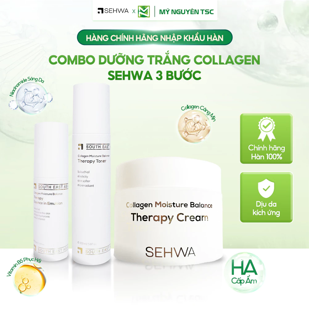 vn-11134207-81ztc-moox2g708g7gf3 Combo Dưỡng Trắng Collagen SEHWA 3 Bước – Cấp Ẩm Sáng Da Chống Lão Hóa Hàn Quốc - Ảnh 1